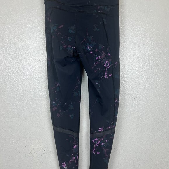Sweaty Betty Zero Gravity Running Leggings 7/8 Women's Size XS Floral Black Pink - Picture 6 of 8